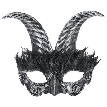 Ögonmask Silver Med Horn