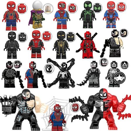 18 kpl Spiderman Venom minifiguurien rakennuspalikat actionhahmosetti