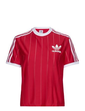 Adicolor 3Stripes Pinstripe Tee Sport Sport Clothing Sports Tops & T-shirts Sport T-shirts Red Adidas Originals