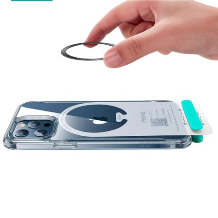 Magnetisk ring metall ring klistermärke för laddare