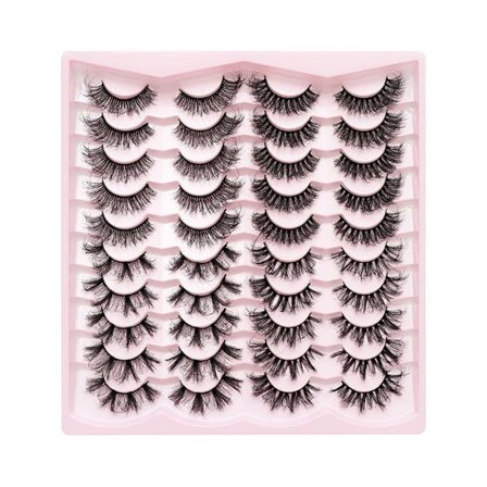 Falska fransar Lösögonfransar Cat-Eye Fransar Faux Mink Fransar Naturligt utseende Fluffiga Wispy fransar som ser ut som förlängningar 12