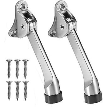 Pieces Dörrstopp, Förhindrar Dörrar från att Smälla Igen, Dörrstopp Dörrhållare, med Mjuka Gummibulkar och Skruvar - Zink Legering - 13cm