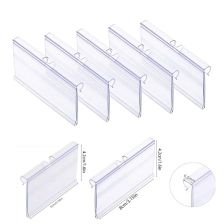 20 st Mini Akryl Skylt Displayhållare, Pris Namnkort Tag Etikett Butiksställ, Pris Etiketthållare Används I Supermarket Hotell (80*42mm)