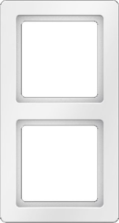 Hager 10126089 Dekkramme 2 rom, polarhvit, Strømbrytere & vegguttak