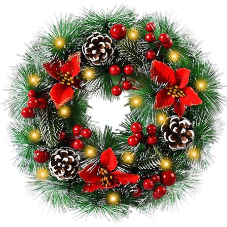 Julkrans, diameter 30 cm, konstgjord julkrans, för