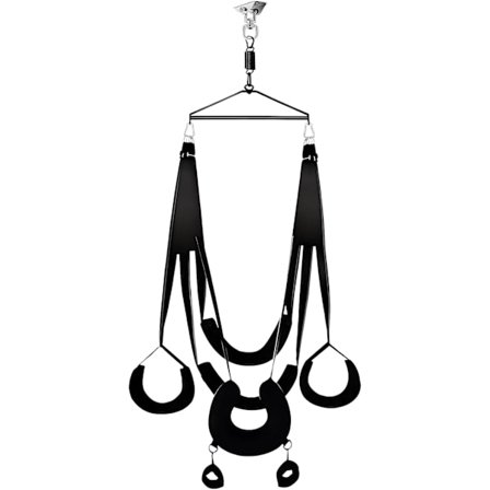 360° huske, voksenhuske med svingbart slyngesett med premium malingsstativ og utvidede tykke komfortable U-formede puter, lekesett for par Gam