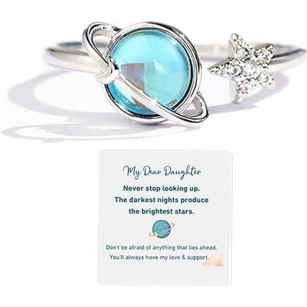 Min datter Fidget Ring Planet angst ring for datter Spinner ring, angst fidget ringer Smykker gave til kvinder piger