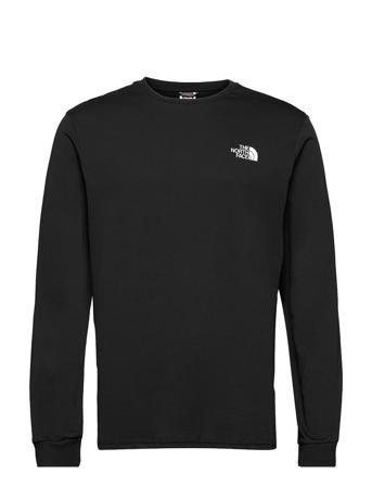 M Ls Simple Dome Tee T-shirts Long-sleeved Svart The North Face