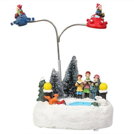 Valaiseva pyörivä joulukoriste, hartsikoristeet, joulukoristelahjat lapsille D