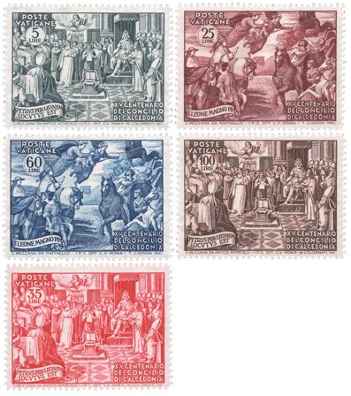 Vatikanet 1951 - MICHEL 180-184 - Postfrisk