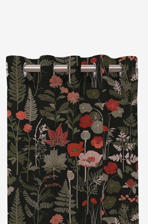 Redlunds - Have olie længder - Sort - Gardiner med ringe - 140X240 - Fra Homeroom