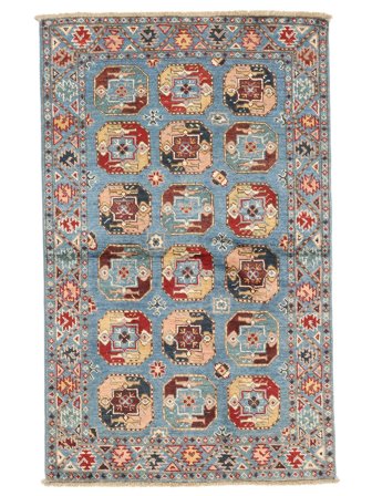 Medalionowy Mały Kazak Fine Dywan 87X142 Wełna