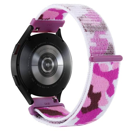 Samsung Galaxy Watch 5 / 5 Pro klockarmband i nylon i kamouflagestil - Lila