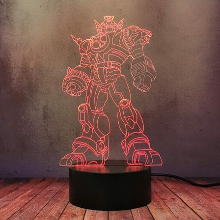 Transformers-robotit 3D LED-pöytälamppu, päähenkilöt Bumblebee ja Optimus Prime yövalo, 16 väriä ja 4 vilkkumistilaa työpöytälamppu