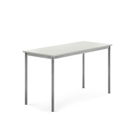 Tisch BORÅS, 1400x600x760 mm, Laminat grau, alugrau