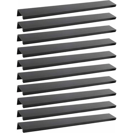 Sett med 10 svarte håndtak - Svarte møbelhåndtak - Usynlige håndtak