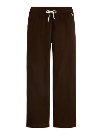 Drawstring Fleece Wide-Leg Sweatpant Brown Polo Ralph Lauren
