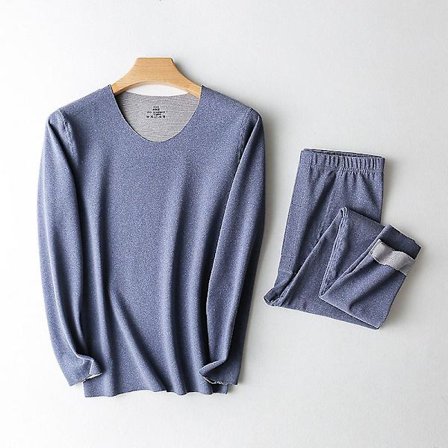 Termisk undertøjssæt til mænd - Baselayer - Fleeceforet - Blød top og bund