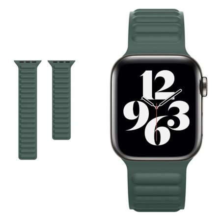 Apple Watch Series 6 / 5 44mm silicone magnetic lock watch band - Green
