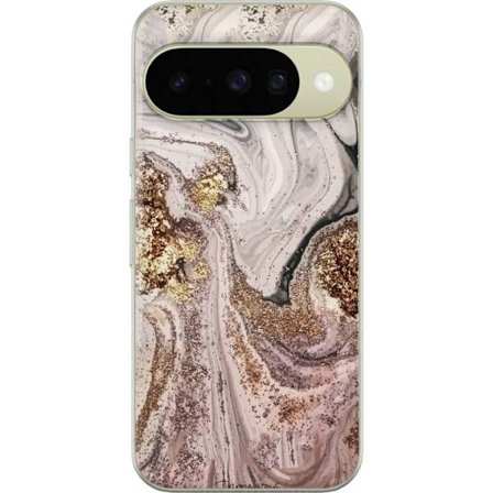 Kompatibelt Mobildeksel til Google Pixel 10 Beige guldmarmor luksuriøs design med myke linjer og metallisk glans inspirert av elegant interiørstil