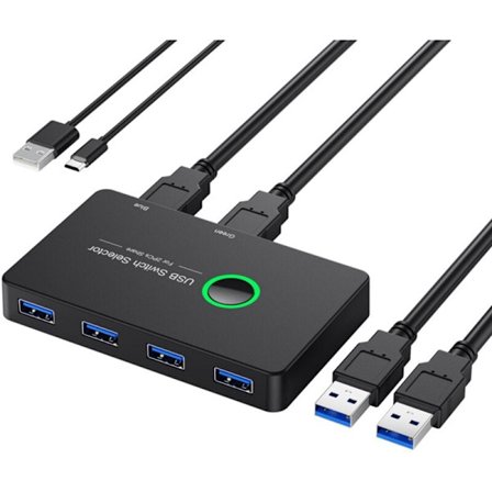 USB KVM-svitsj USB KVM-svitsj USB 3.0 for mus, skriver, Mi Box 2Pc delingsport 4 stk USB-hubenhet