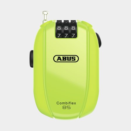 Cable lock with code / combination lock ABUS Combiflex Break, 85 cm, Ø1.5 mm, Neon