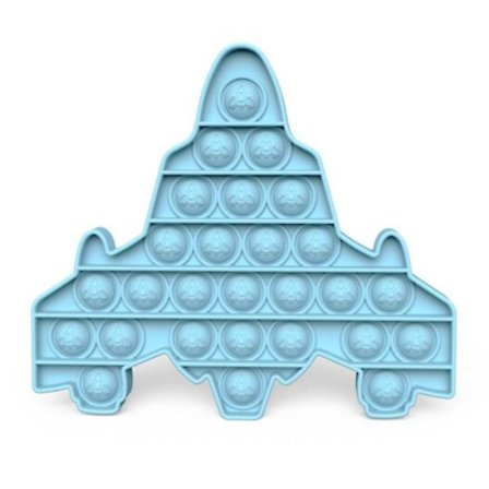 Stuff Certified Pop It - Fidget Anti Stress Leksak Bubbla Leksak Silikon Flygplan Blå