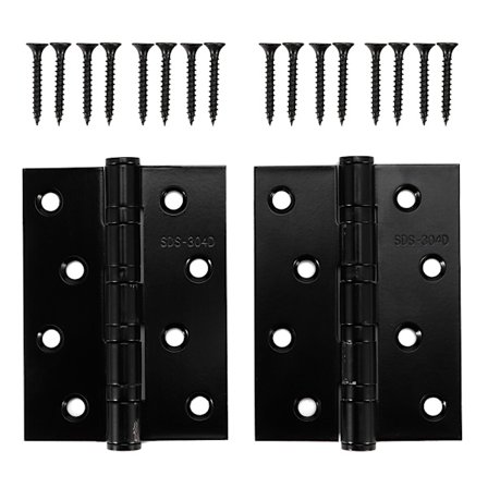304 rustfrit ståldørhængsel tykkelse lydløs fladt hængsel sort hardwarebeslag til hjemmebrug 3,0 mm