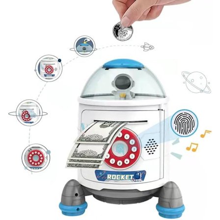 Elektronisk sparebøsse med fingeravtrykksensorlås, ZQKLA