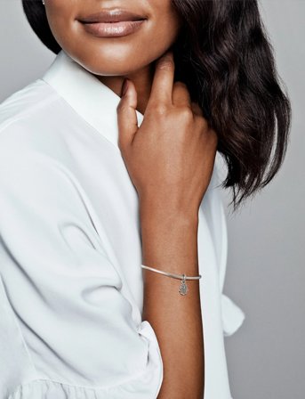 Pandora Hamsa Hand Sterling Silver Dangle - Silver - ONE SIZE