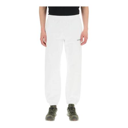 Off White, caravaggio arrow sweatpants Biały, Mężczyzna, Rozmiar: M