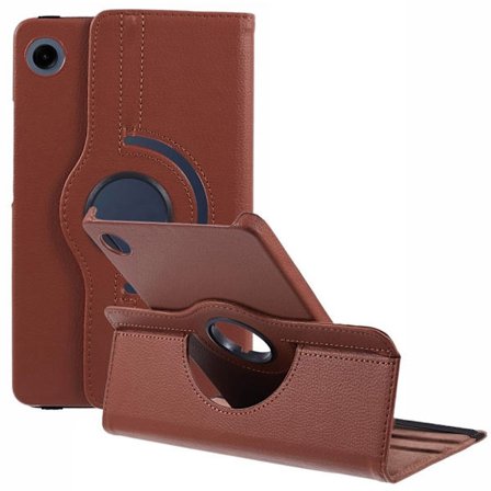 Samsung Galaxy Tab A9 Rotating Stand Cover - Brown