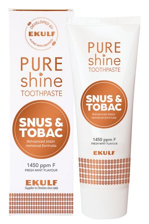 Ekulf PURE Shine Snus & Tobac 75 ml, Medicin & Pleje, Mund & Tandpleje, Tandpasta