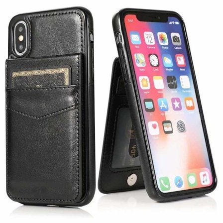 iPhone XS Max Mobilskal Korthållare 5-FACK Retro V3