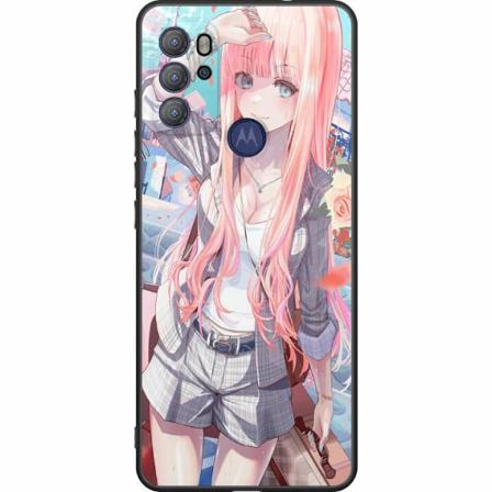 Motorola Moto G60s Svart Skal Anime Girl Cute
