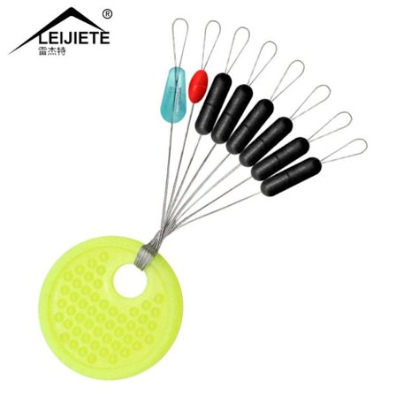 800 stk (100 grupper) Fishing Bobber Stopper Rubber Bean L