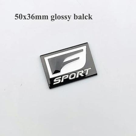3D Metallisk Svart Rød Logo F SPORT Emblem FSPORT Navneskilt Bil Fender Badge Bagasjeromsdekal for Lexus F SPORT Klistremerke Tilbehør-Xin 50mm Glossy
