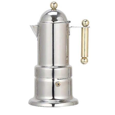 Fortykket italiensk espressokande til 4 kopper, mokkabrygger i rustfrit stål til komfur