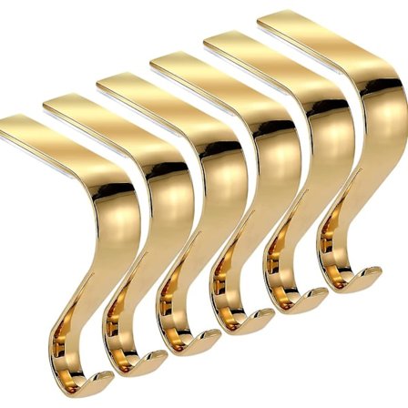 Julestrømpeholdere til kaminhylde, sæt med strømpeophæng, klemme kroge til kamin