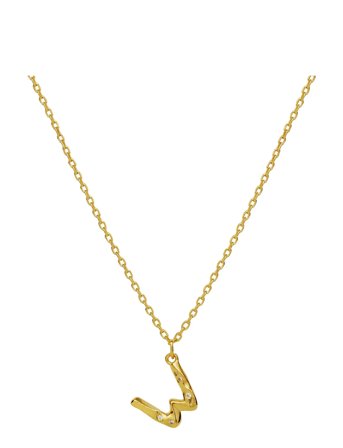 Alphabet Accessories Jewellery Necklaces Dainty Necklaces Gold Maanesten