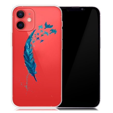 Deco iPhone 13 Mini skal - Blå Fjäder