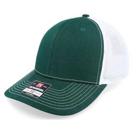 Richardson - Grønn trucker Caps - 112 Split Dark Green/White Trucker @ Hatstore