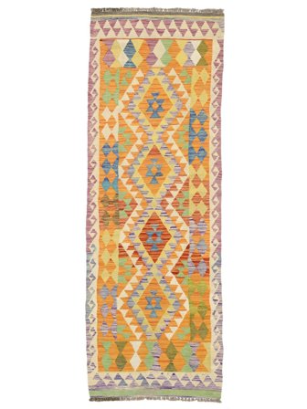 Kelim Afghan Old Style 85X241 Hallmatta Brun/Orange Ull, Afghanistan
