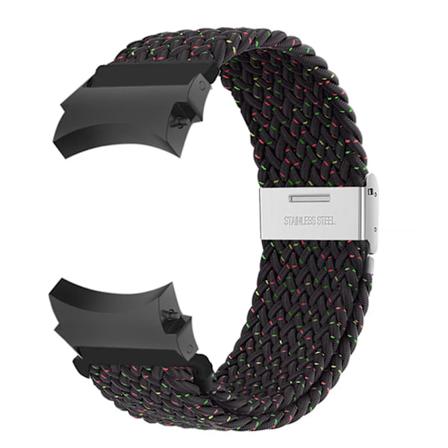 20mm reim for Samsung Galaxy Watch 4/5/6/ pro/classic 45mm 44mm 40mm 43mm 47mm Nylon armbånd uten mellomrom correa Galaxy watch 6 reim z Black Unity