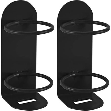 2-pakning elektrisk tannbørsteholder for vegg (svart)