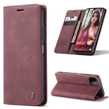 CaseMe Samsung Galaxy A22 5G vintage etui - Rød Red