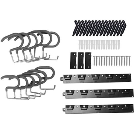 Autotallin työkalujärjestäjä, 48 tuuman raskas autotallin työkalujärjestäjä Moppivarren pidike Seinälle asennettava Haravalle ja puutarhatyökaluille