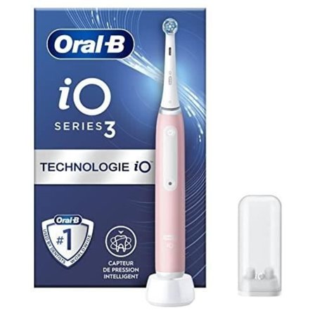 Elektrisk tandborste - ORAL-B - iO 3 - Rosa - Mikro-vibrationsteknologi - Smart trycksensor