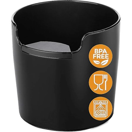 Knock Box med forbedret håndtering - Innovative espressoverktøy - Coffee Knock Box Espresso, svart - Tilbehør til espressomaskin - Knock Box for Esp