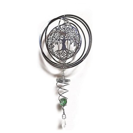 3D Livets Träd Vindsnurra Hängande Med Blickande Boll Spiral Svans